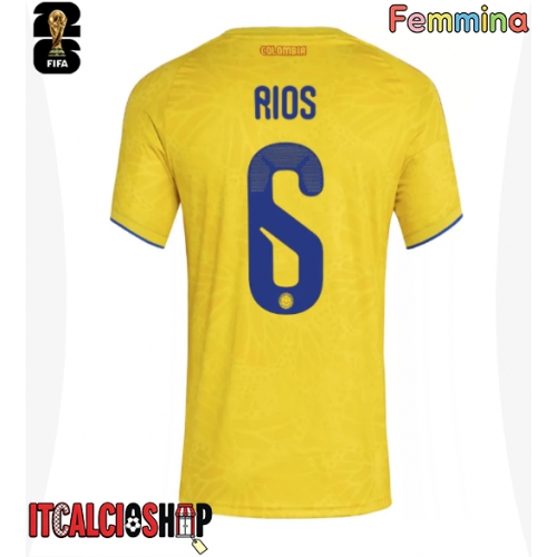 Colombia Richard Rios #6 Prima Maglia Femmina Mondiali 2026 Manica Corta